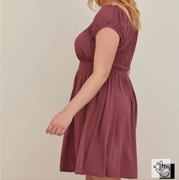 Torrid Mini Lenny Smocked Waist Dress, Size 5 - Picture 2 of 15
